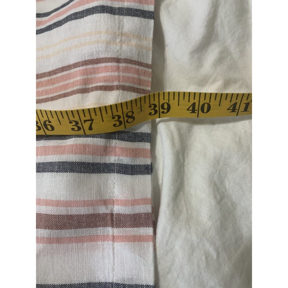 Liz Claiborne Women's XL Striped Linen Blend Shift Dress Pockets Beachy Resort - Picture 5 of 8